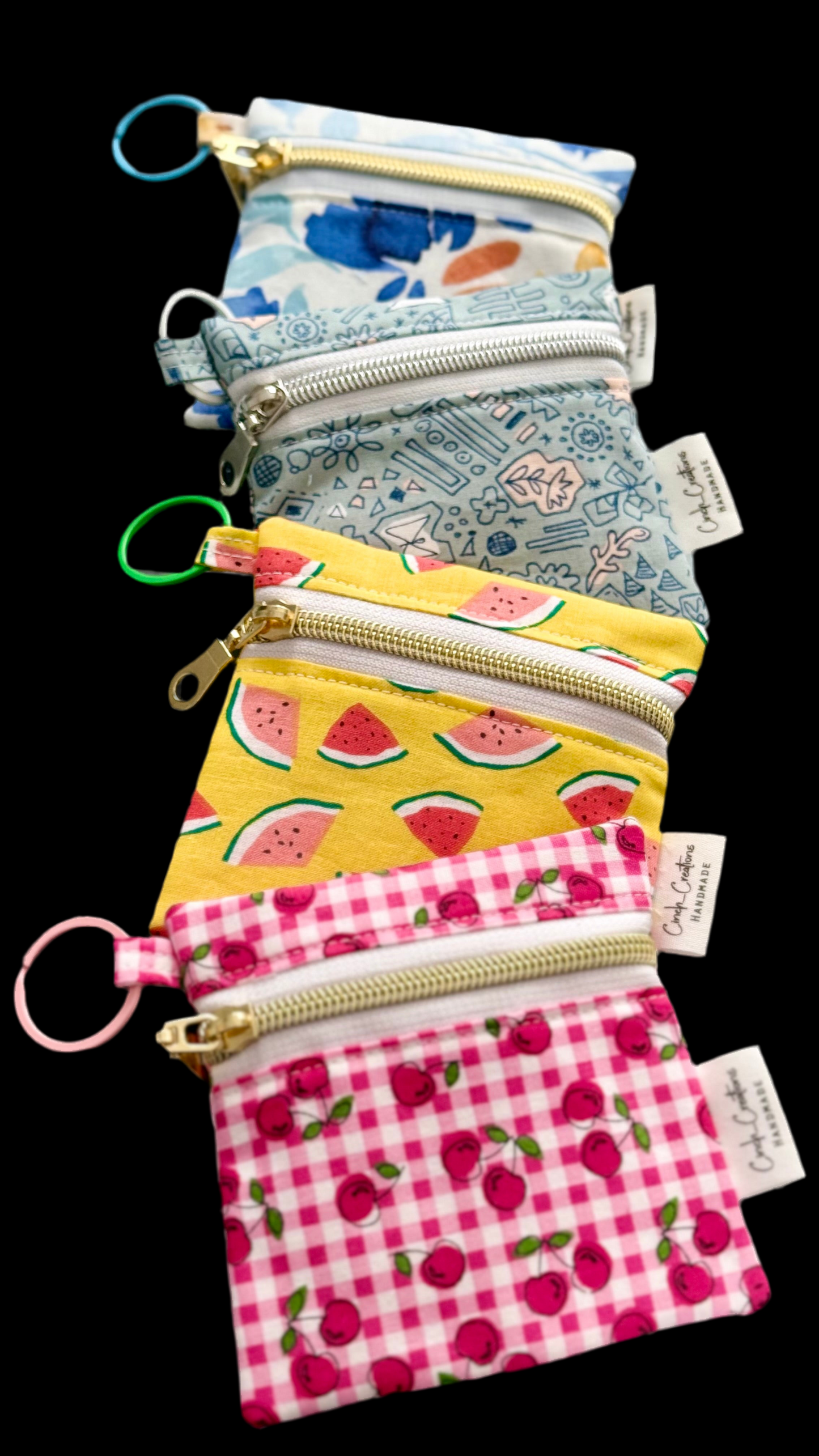 Multipurpose Mini zipper pouch-”watermelon print”