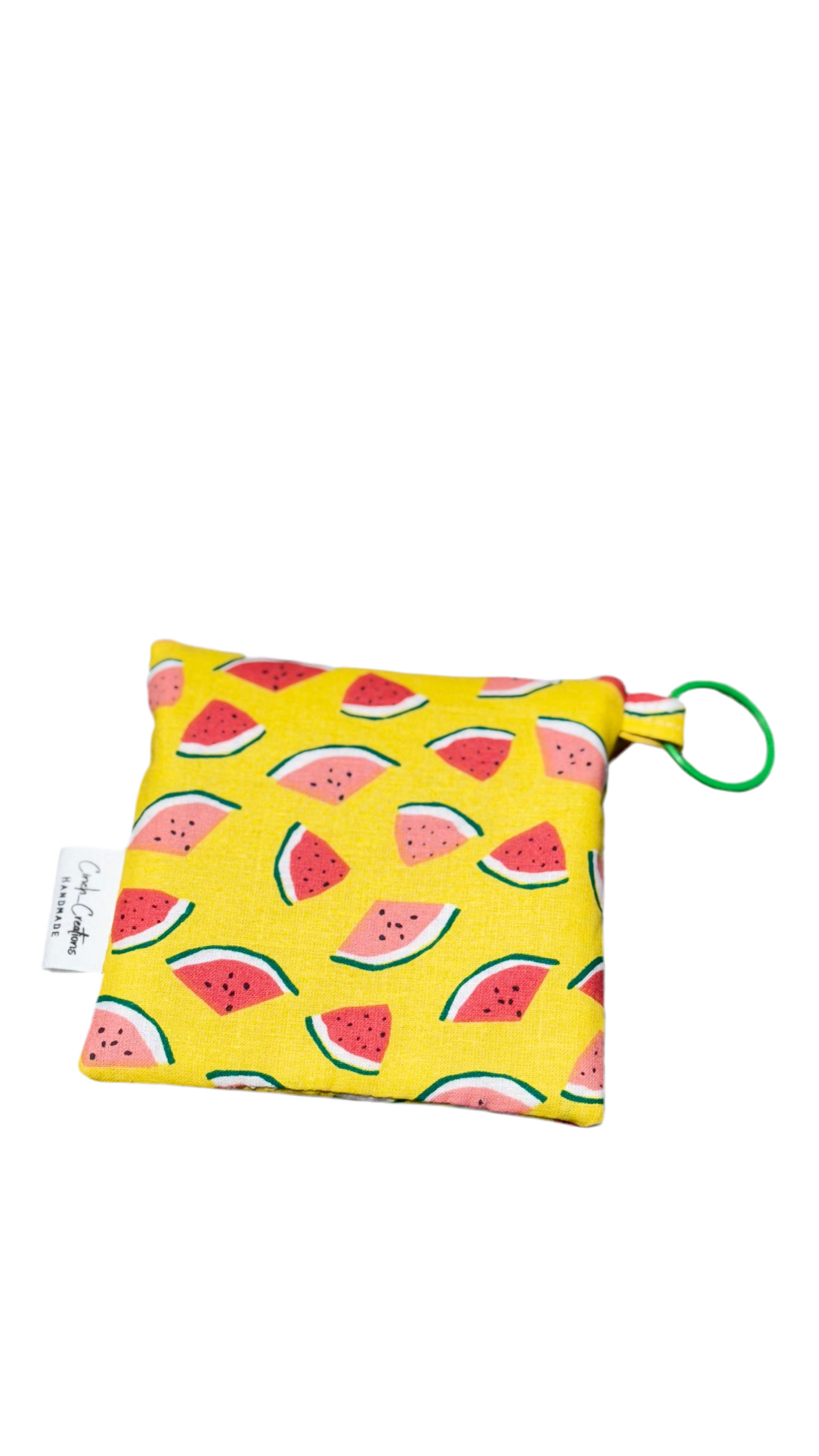 Multipurpose Mini zipper pouch-”watermelon print”